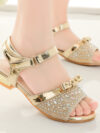 Gold Princess Sandals with Heel