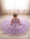 Purple tutu baby dress 3