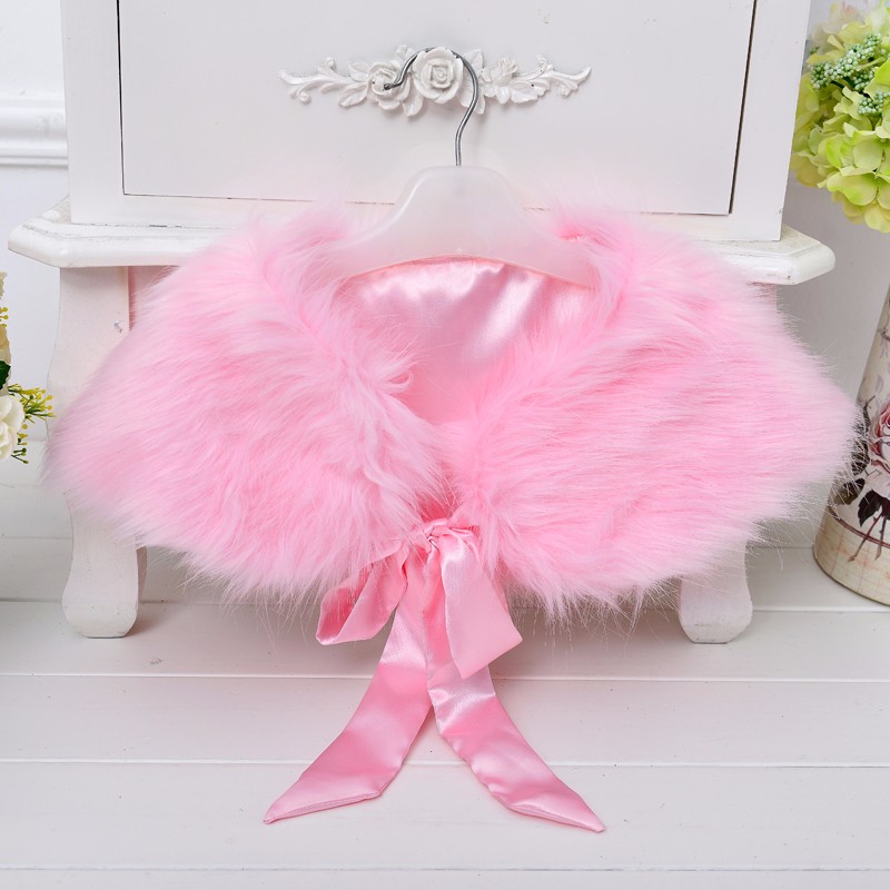 Pink Fur Bolero For Little Girls