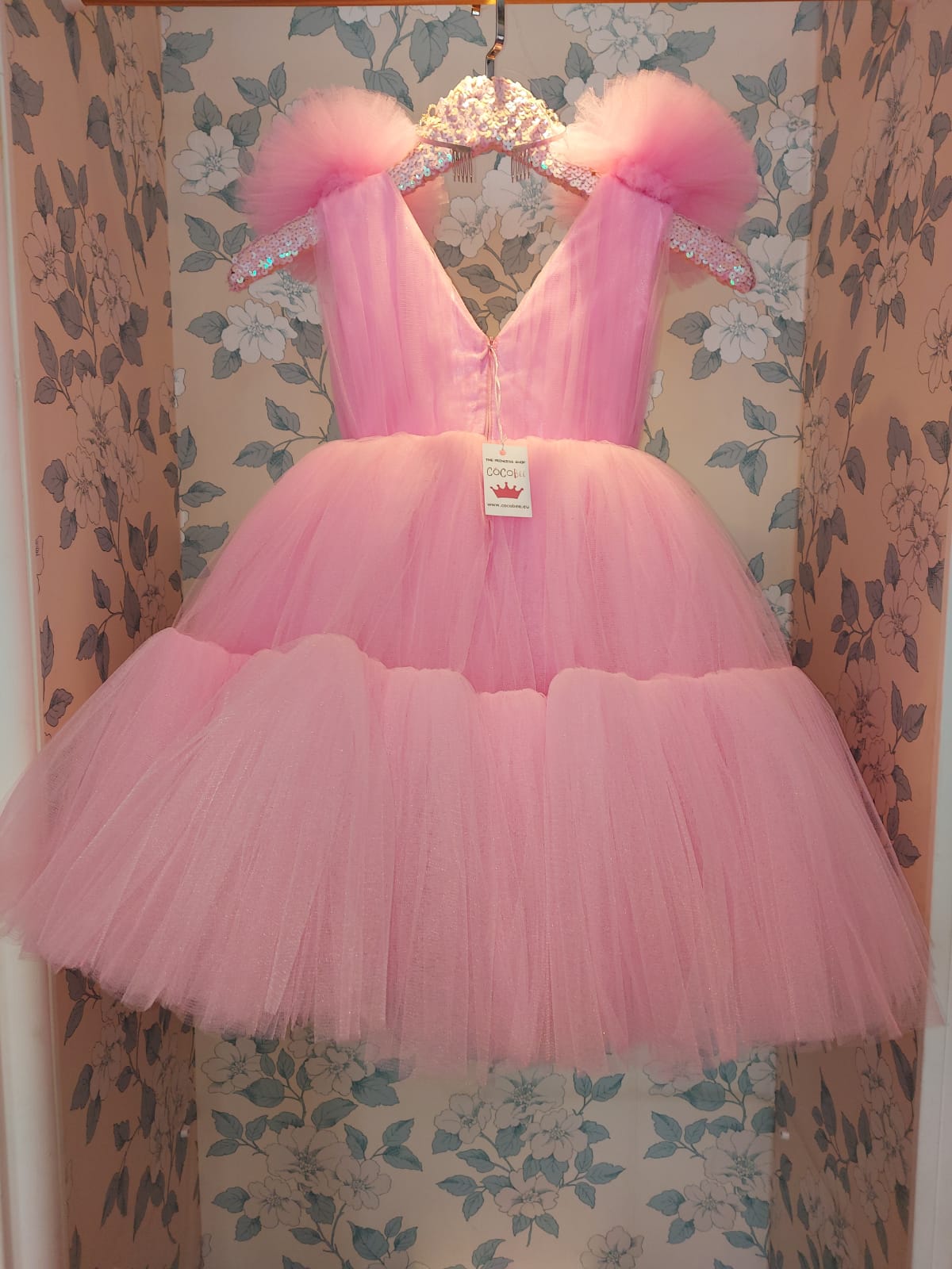 Pink Tulle Girls Party Dress