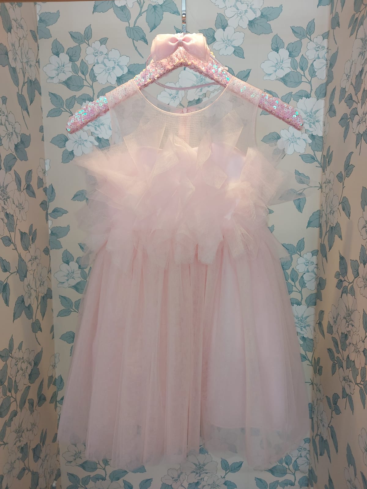 Baby Pink Petal Flower Dress 1
