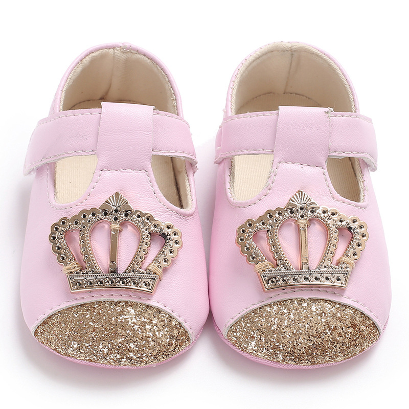 Baby Princess Shoes Crown Gold and Pink at Cocobee Shop
