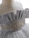 Grey Silver Party Dress Cocobee Princess Shop 1