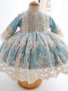 Spanish Blue Lace Girls Dress