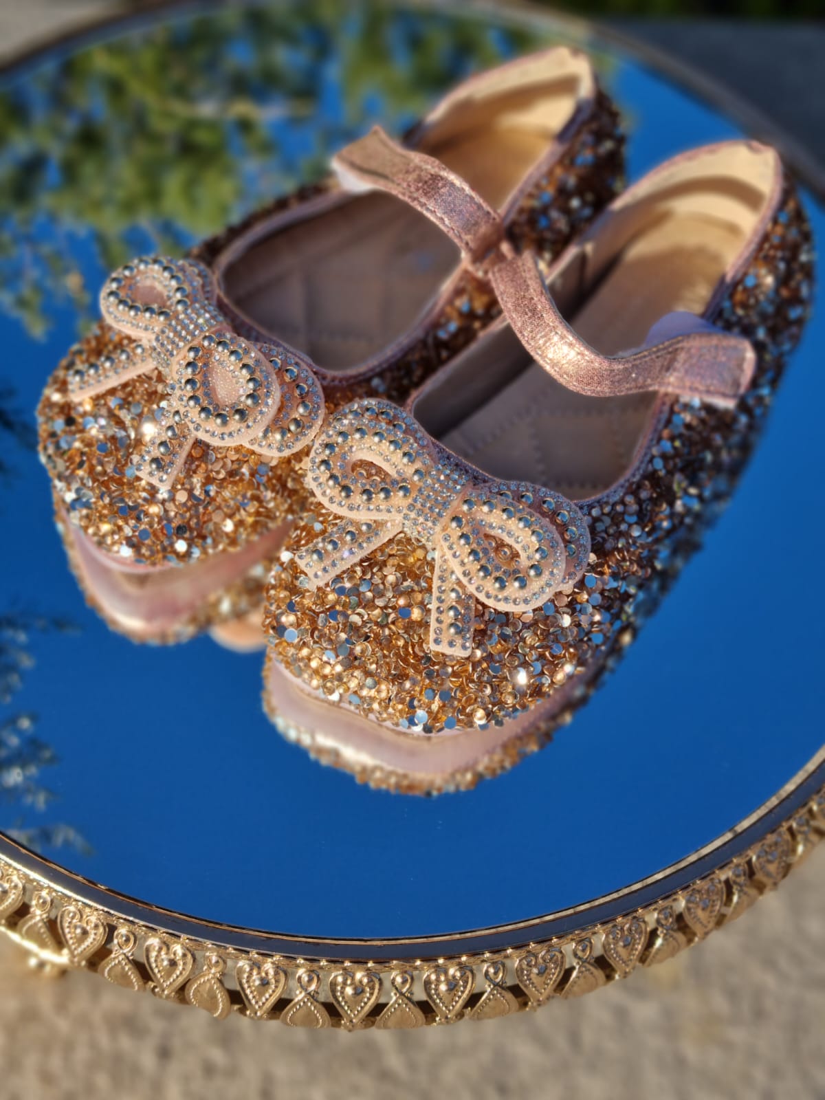Gold Sparkly Princess Shoes at Cococbee Shop 1