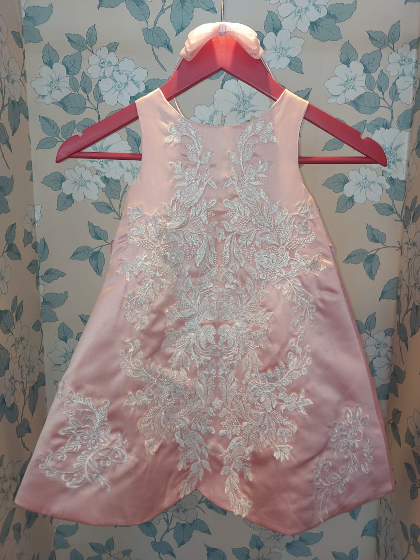 Pink Lace Satin and Tulle dress Jezabel at Cocobee Shop 1