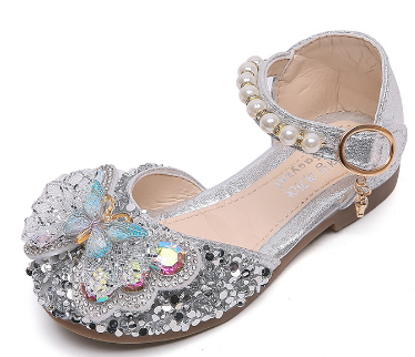 Silver Butterfly party shoes