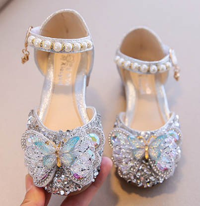 Silver Sandals Ballerina Party Shoes at Cocobee Shop