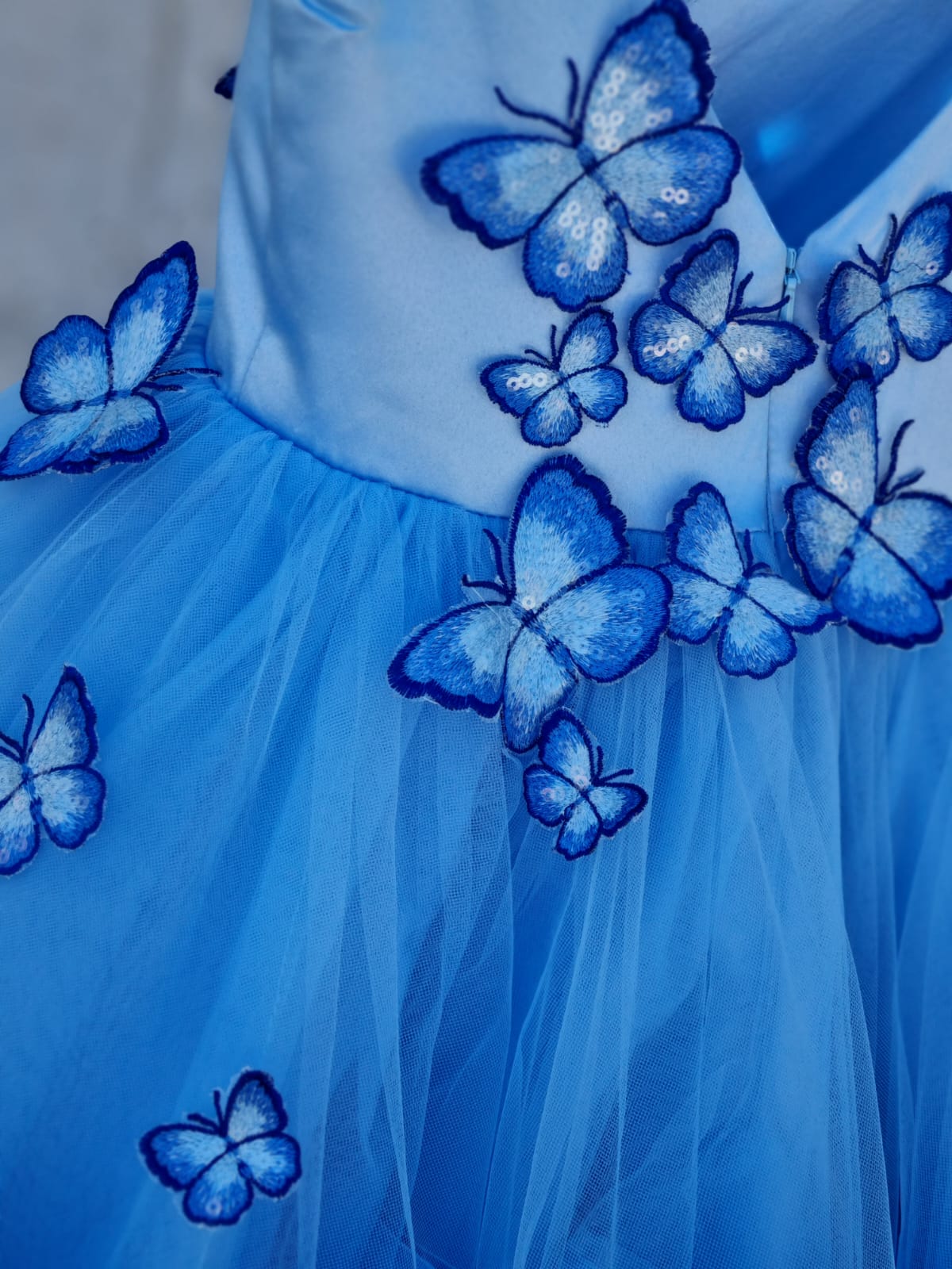 Blue Butterfly Tulle Party Dress Eleonora 13 – cocobee