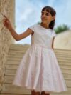 Pink Satin Lace Event Princess Dress at Cocobee Dress 8