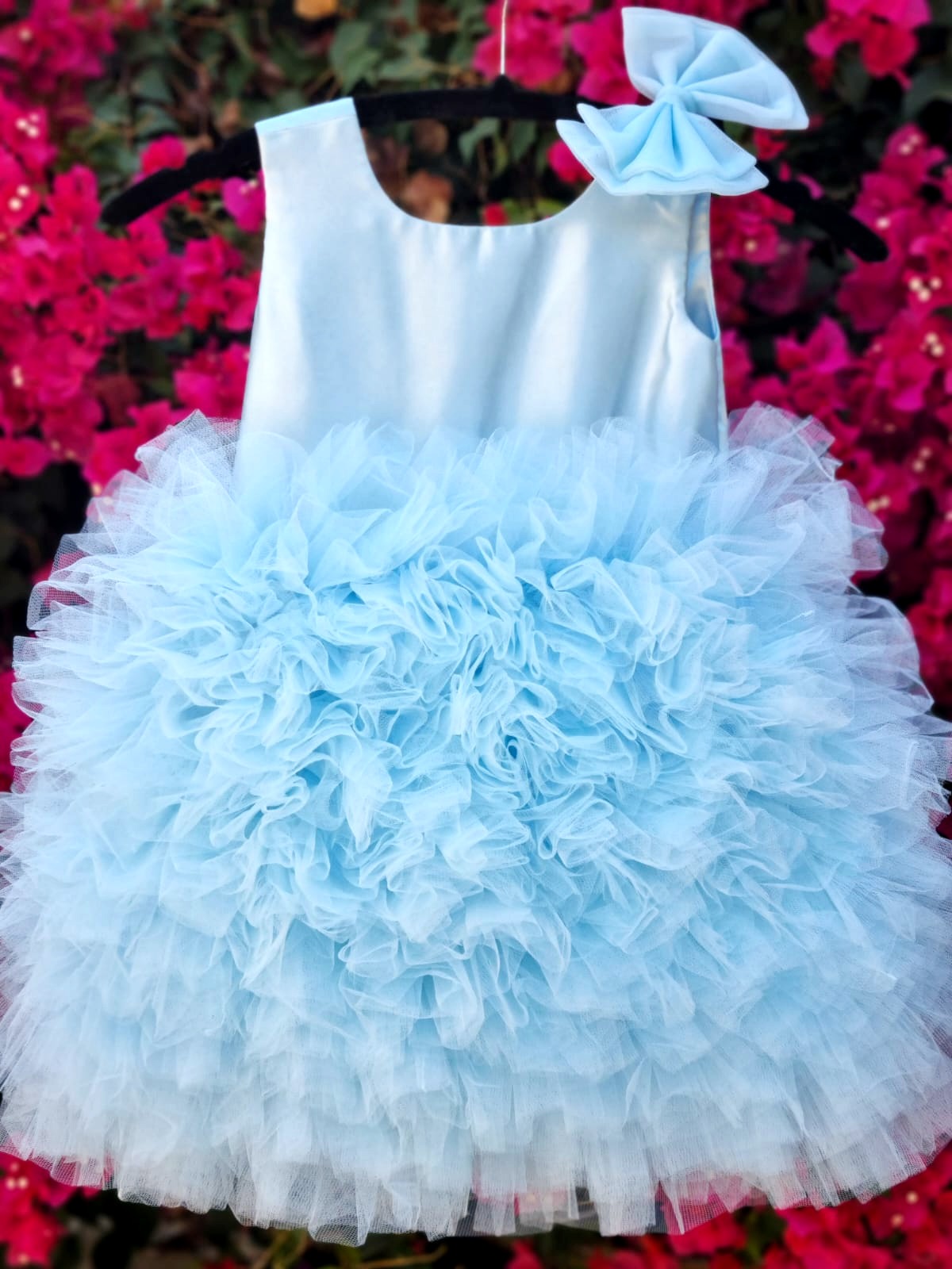 Blue Ruffle Party baby Girls Dress Cocobee Shop 3_edited