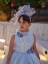Grey Tulle Flower Dress with Train Cocobee shop 1