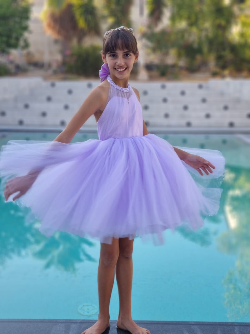 Purple Tulle Dress with Back Bow Cocobee Shop 1