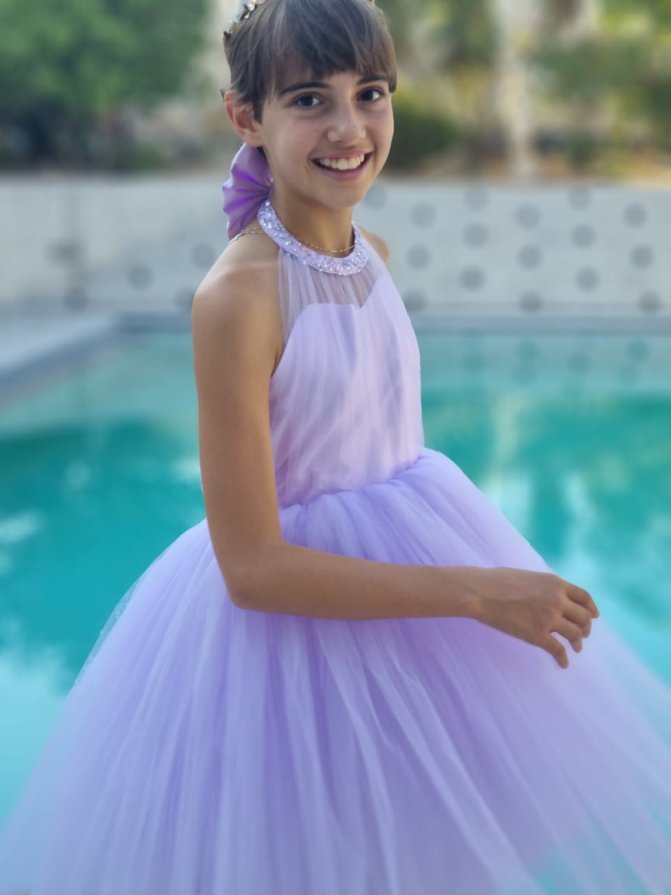 Purple Tulle Dress with Back Bow Cocobee Shop 19