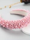 cocobee-Baroque Pearl Hair Accessories Pink Handmade Beaded Headbands