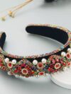 cocobee-Beautiful Red Padded Baroque Headband for Royal Princess-1