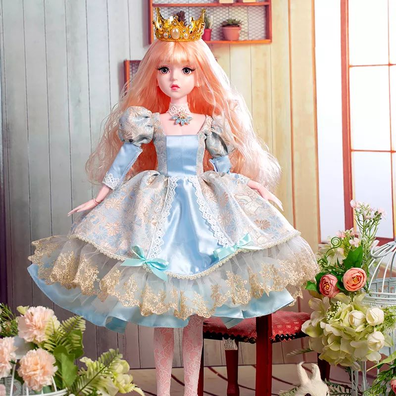 cocobee-Blonde Hair Princess Doll with Flower Maria-2