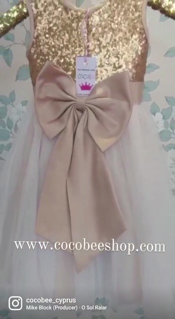 cocobee-Gold Sequin Dimitra Princess Dress_Moment
