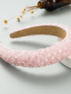 cocobee-Luxury Crystal Handmade Light Pink Headband