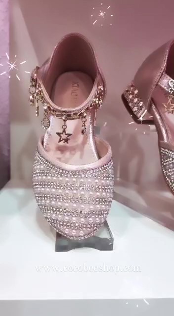 cocobee-Pearls and Rhinestones Heeled Elegant Girls Shoes_Moment