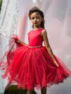 cocobee-Red and Black Sparkles Matilda Rhinestone Party Dress-1