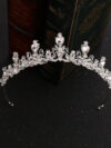 cocobee-Silver Rhinestones Elegant Tiara for Girls