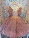 cocobee-Pink Sequinn Flower Dress Princess Cresida-1