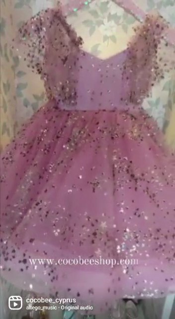 cocobee-Pink Sequinn Flower Dress Princess Cresida_Moment