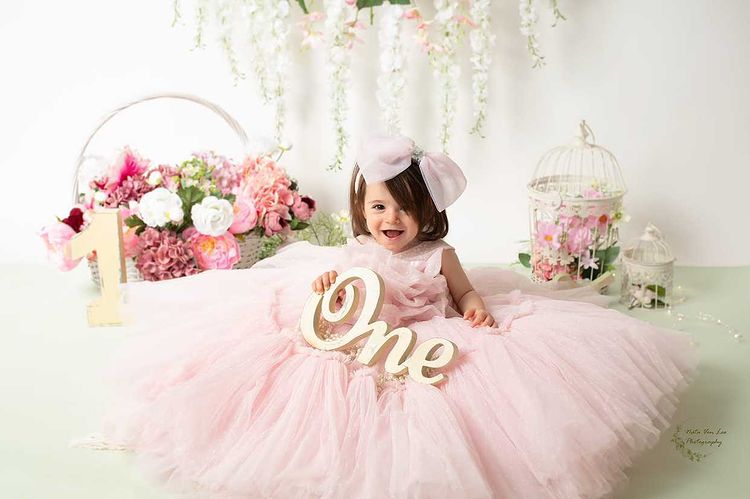 cocobee-Baby Pink Flower Karleen Princess Dress-1