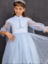 cocobee-Blue Silver Stars Princess Dress with Train Cassia-1