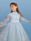 cocobee-Blue Silver Stars Princess Dress with Train Cassia-2