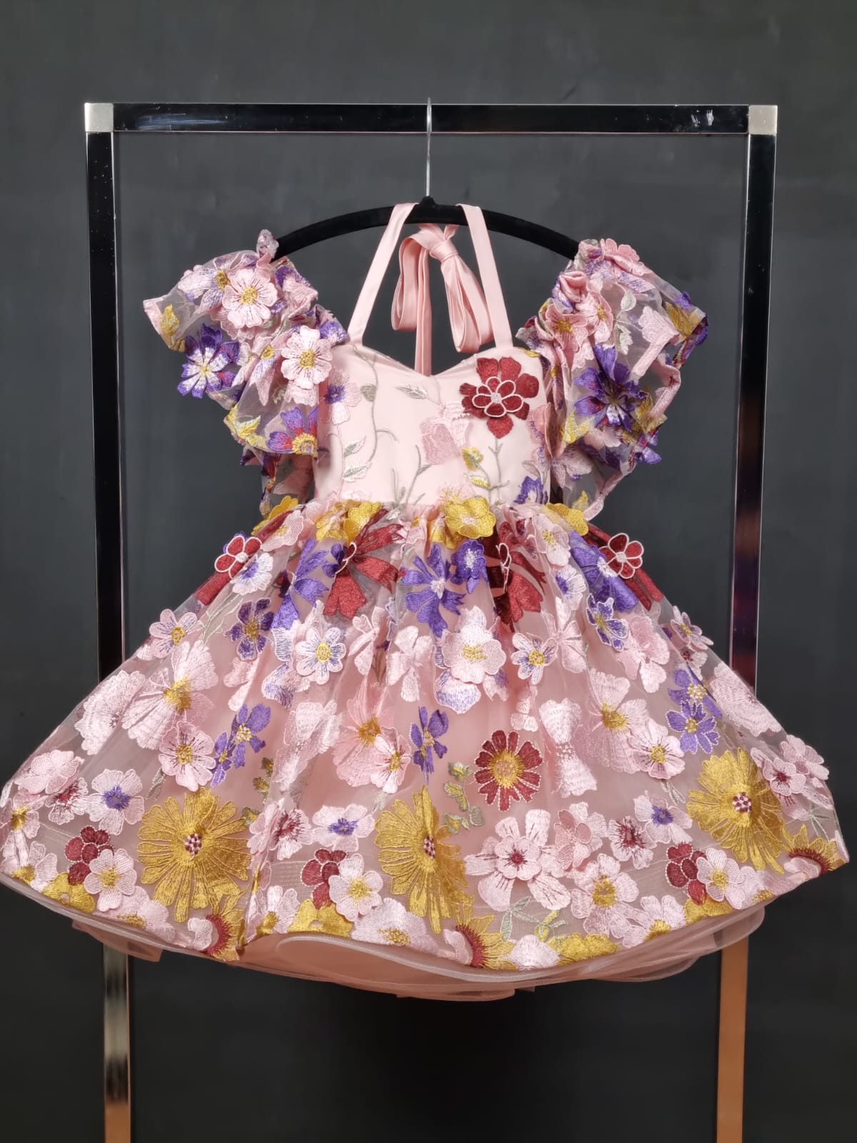 cocobee-3D Pink Flower Dream Artemis Party Dress-1