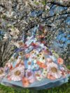 cocobee-Blue 3D Flower Dress Princess Nicole-1