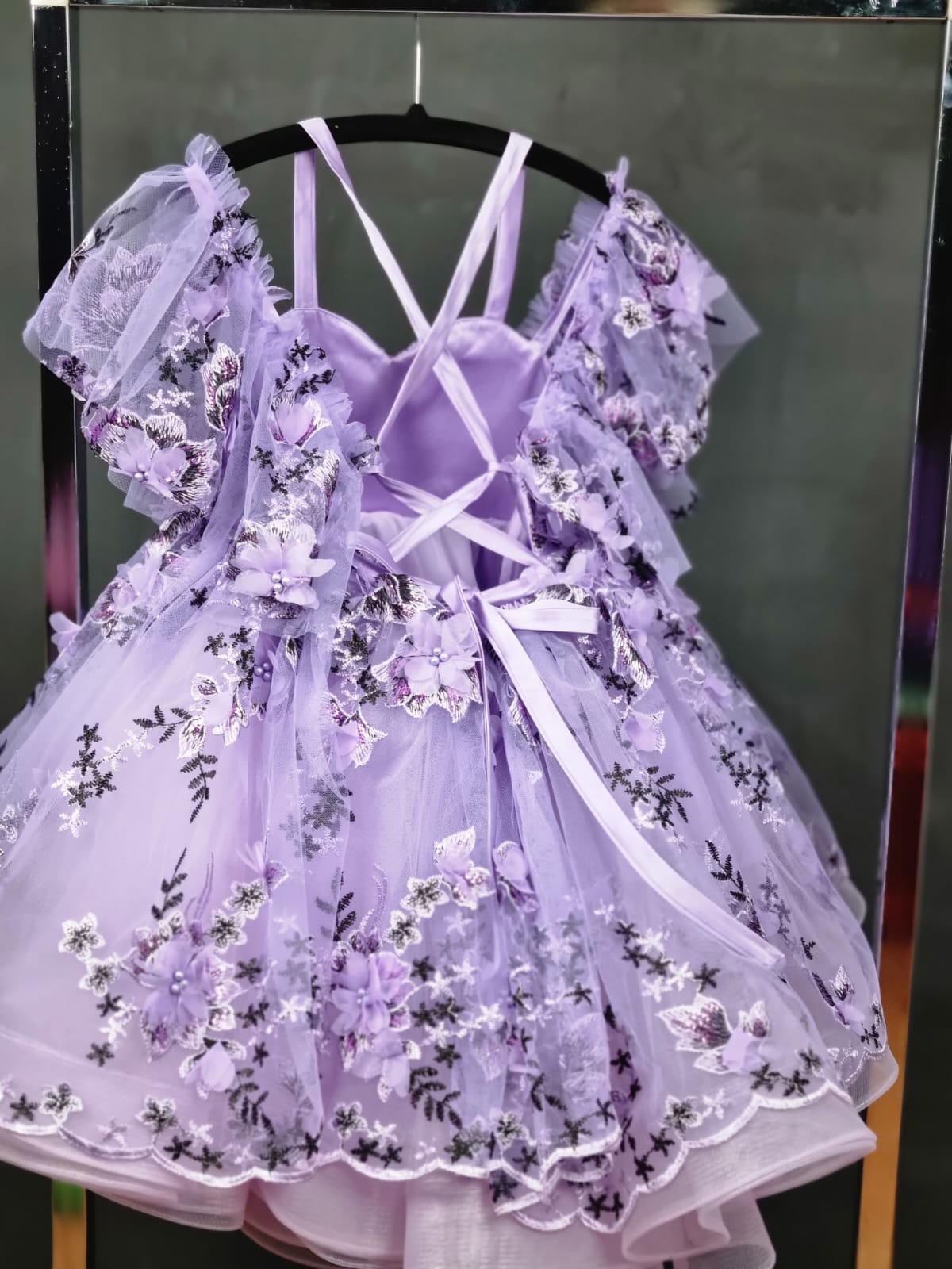 cocobee-Purple 3D Flower Dream Pandora Princess Dress-4