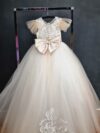 cocobee-White and beige lace tulle Princess Dress Johanna-2