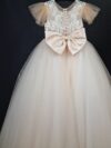 cocobee-White and beige lace tulle Princess Dress Johanna-5