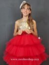 cocobee-Red and Glod Ruffle Dress Princess Andrada_Moment