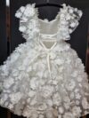 cocobee-White FLOWER 3D PARTY GOWN Ophelia PRINCESS-1