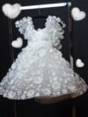 cocobee-White FLOWER 3D PARTY GOWN Ophelia PRINCESS-3