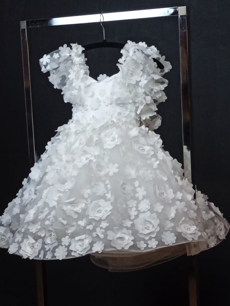 cocobee-White FLOWER 3D PARTY GOWN Ophelia PRINCESS-4