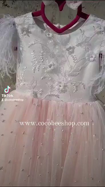 cocobee-Pink Pearls Princess Dress Calla_Moment
