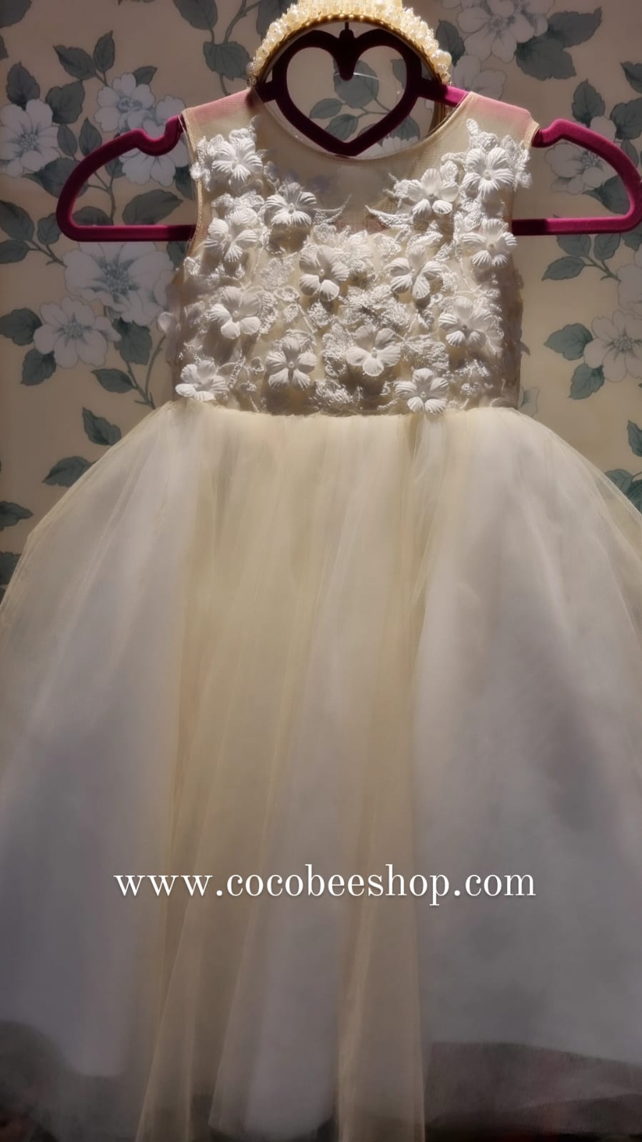 cocobee-Champagne Blossom Lace Tulle Alice Gown 1