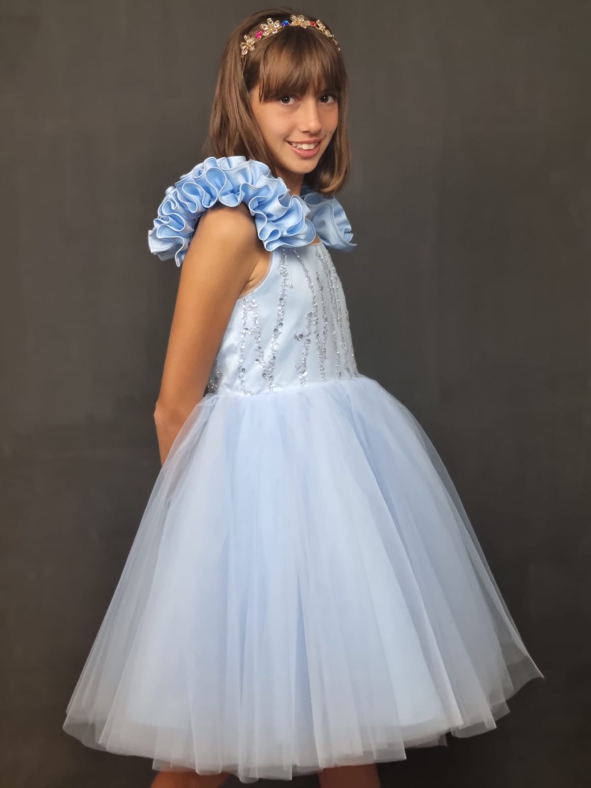 cocobee-Party Blue Angelina Princess Dress1