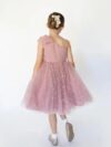 cocobee-Pearl Adorned Dusty Pink Tulle Ariel Princess Dress 1