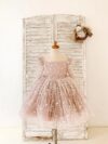 cocobee-Long Sleeves Dark Pink Crystal Beaded Wedding Flower Girl Dress Birthday Dress Princess Anne Marie1