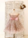 cocobee-Long Sleeves Dark Pink Crystal Beaded Wedding Flower Girl Dress Birthday Dress Princess Anne Marie2