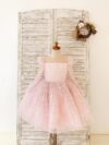 cocobee-Long Sleeves Pink Crystal Beaded Wedding Flower Girl Birthday Party Dress Princess Andrada2