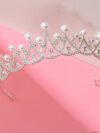 cocobee-Princess Hair Jewelry Bridal Pearl Silver Rhinestone Headband Crown Tiara Accessory for Girls1