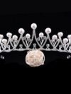 cocobee-Princess Hair Jewelry Bridal Pearl Silver Rhinestone Headband Crown Tiara Accessory for Girls2