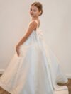 cocobee-Princess Charlotte Radiant White Taffeta Gown with Train 1